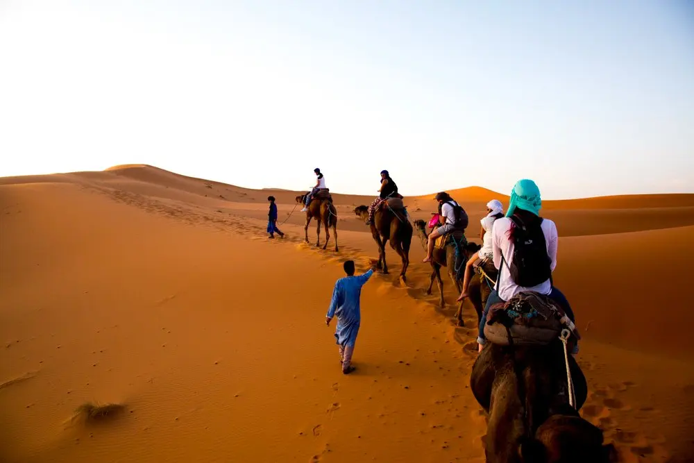 On the way to the Sahara desert camp near Merzouga